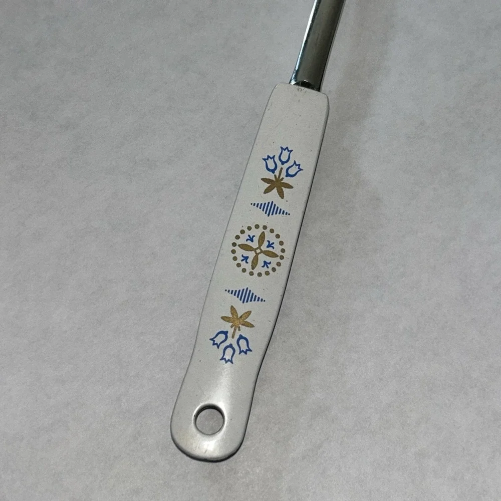 Ekco Lazy Daisy Stainless Steel 2-Tine Fork, Floral Plastic Handle, Reusable